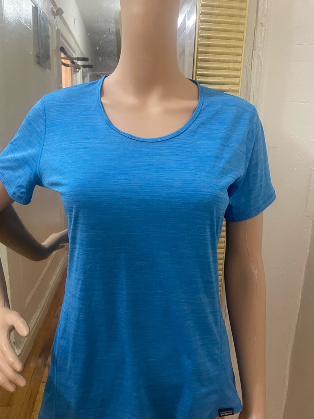 Patagonia Women's Bright Blue Scoop Neck Short Sleeve Tee